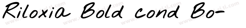 Riloxia Bold cond Bo字体转换